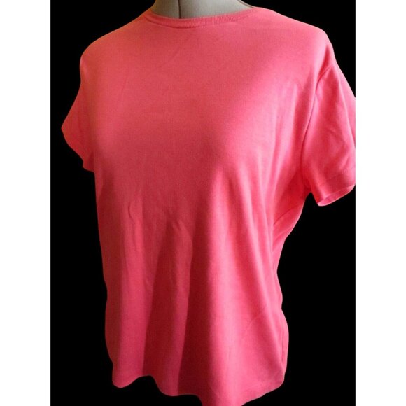 Vintage Womens T-shirt Medium Single Stitch Crew Neck Pink 1970's Disco - Picture 8 of 10